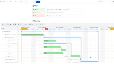 Now every Confluence page can create a Gantt Chart by default and utilize functions such as roll-ups and progress lines.