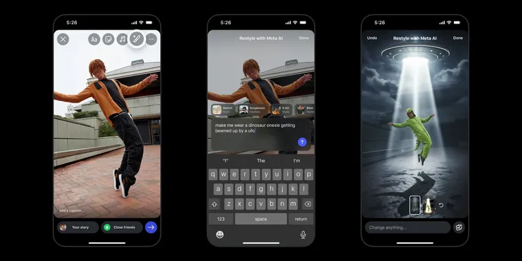 Instagram Stories get new generative AI features to “restyle” your photos and videos image