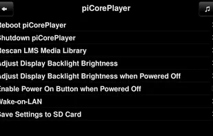 piCorePlayer screenshot 1