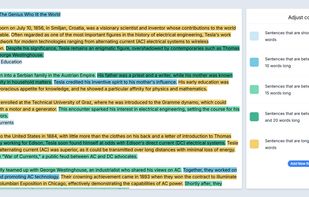 Long sentences highlighter