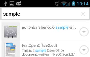 AndroSearch screenshot 1