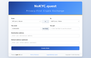 NoKYC.quest screenshot 1