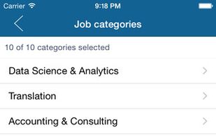 Freelance job search screenshot 1