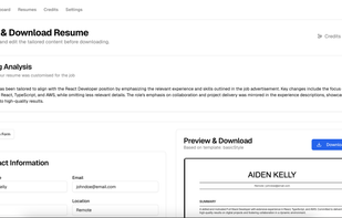 Edit your resume exactly how you want it. Then download as PDF.