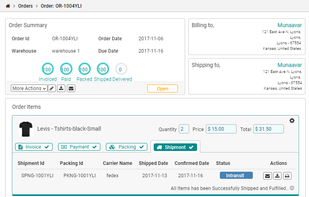 From Order placed to Order Shipped