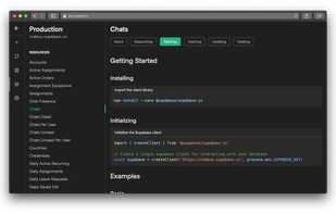 Supabase screenshot 1