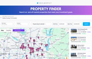Find your next investment success story by searching for both on- and off-market properties that fit your investment profile!