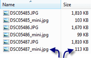 Images after compression.