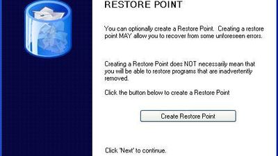 Create a Restore Point