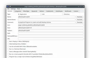jdDesktopEntryEdit screenshot 1
