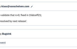 History of an issue (resolving, commenting)
