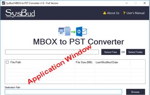 SysBud MBOX to PST Converter screenshot 1