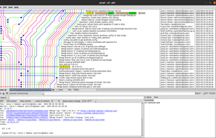 `gitk --all --date-order` on https://github.com/git/git.git