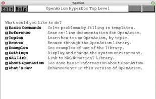 OpenAxiom screenshot 1