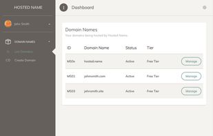 Hosted name screenshot 1