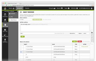 Object browser is where your database entities are managed.