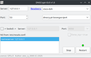 DNSCrypt-GUI screenshot 1