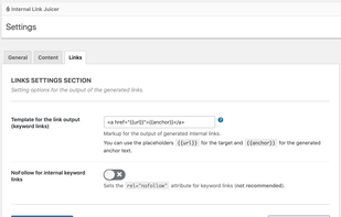 Internal Link Juicer screenshot 2