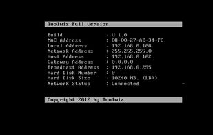 Client computer booted by network (PXE)