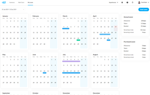 Check your personal calendar to view all your leave in one place.