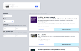 Manual partner search