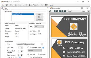 Windows Contact Cards Maker Application screenshot 1