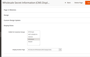 Magento 2 CMS Display Rules Extension screenshot 2
