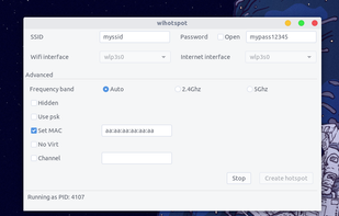 Linux Wifi Hotspot screenshot 1