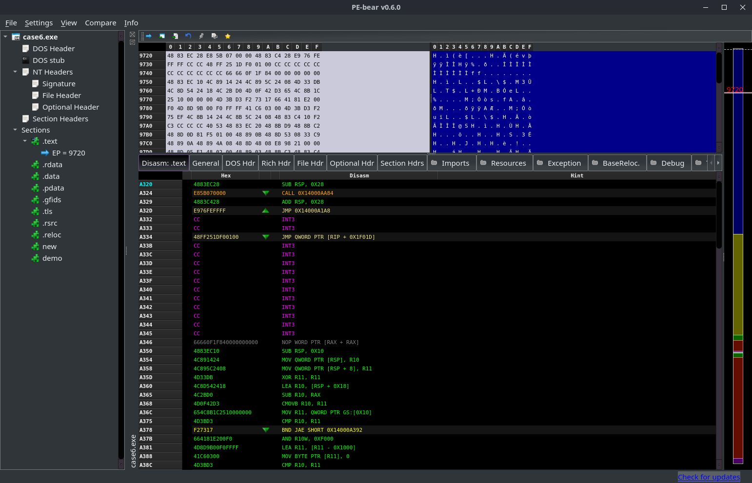 PE-bear: Portable Executable reversing tool with a friendly GUI ...