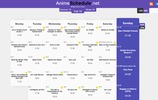 Homepage timetable