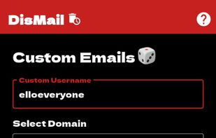Create your own alias for your temporary emails address