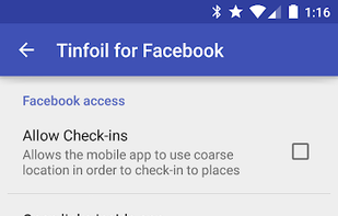 Tinfoil for Facebook screenshot 2