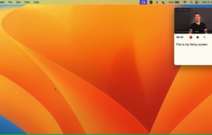 The built-in screen recorder