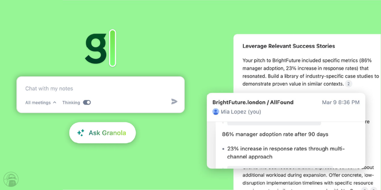 Granola adds cross-meeting chat and reasoning with Thinking Mode image