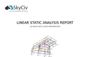 Contents page of Structural Analysis Report - custom logo on Enterprise