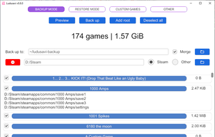 Ludusavi screenshot 1