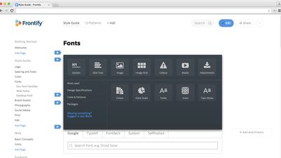 Frontify Style Guide - Edit Mode