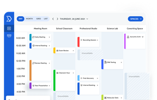 Your Skedda calendar is where the action happens! It's the focal point, where you can easily view and manage your bookings. Toggle between the unique Day, Month, List, Grid and Map calendar views to easily digest booking activity.