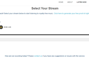 Main Streaming Page (Desktop)