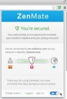 Zenmate on screen of mobile device