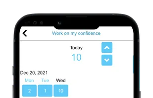 The history screen highlighting how effort quickly adds up.