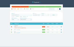 Standard view + notification options
