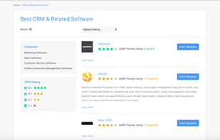 Check GDPR compliance related information of thousands of business tools