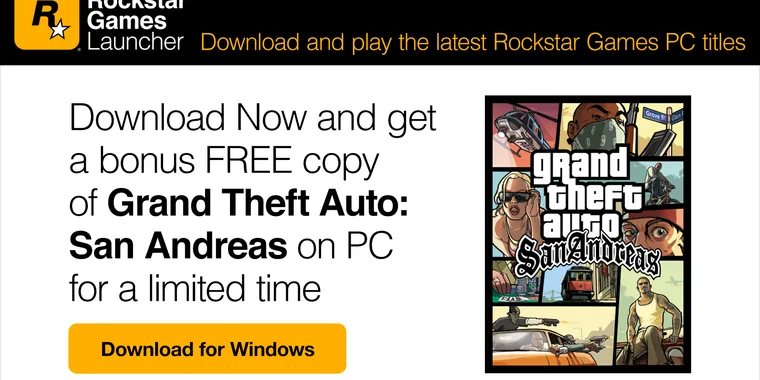 Rockstar launches dedicated game launcher for Windows, gives away GTA: San Andreas image