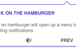 Preview of tooltip for Walkthroughs