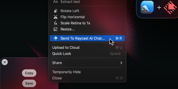 CleanShot announces partnership with Raycast image