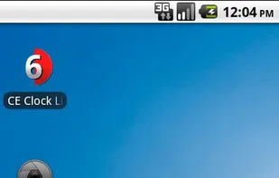 The circle means the clock is draggable to reposition on homepage.
