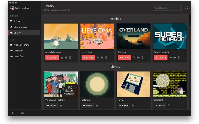 The itch.io app can now use a system installed Wine on Linux for  Windows-only games