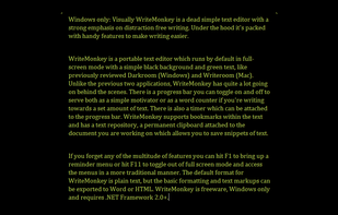The interface, full screen.