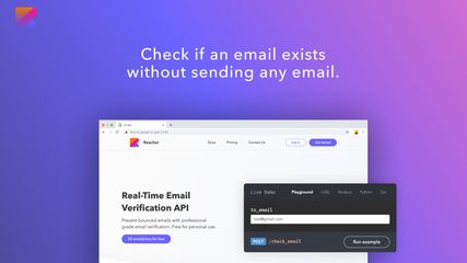 Check if an email exists without sending any email.